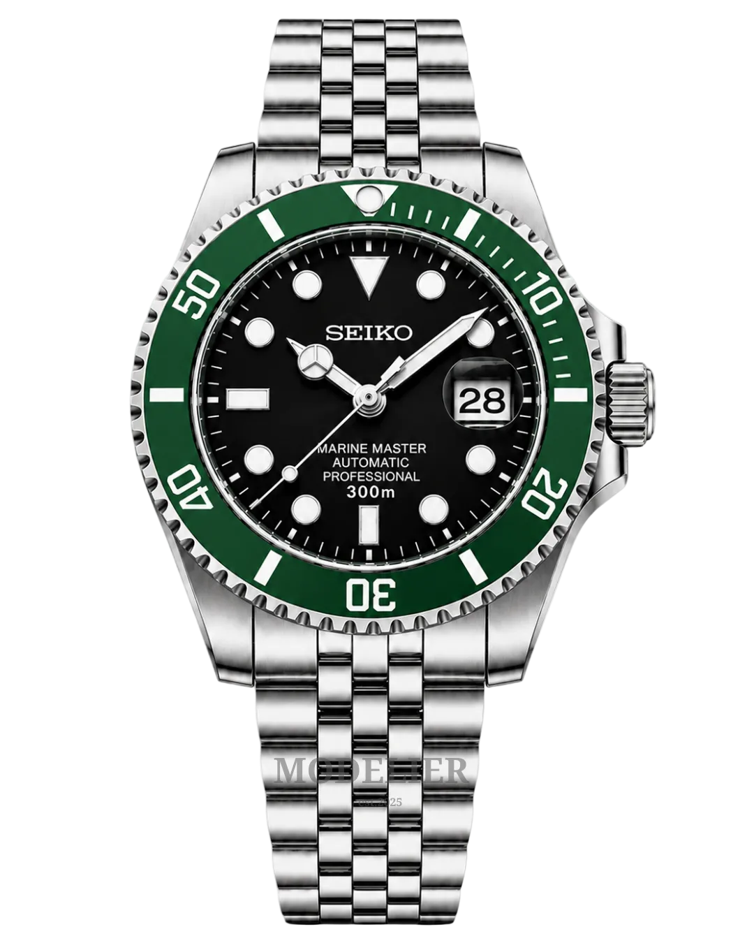 Seiko Submariner Mod Green Black – Modelier Timepieces