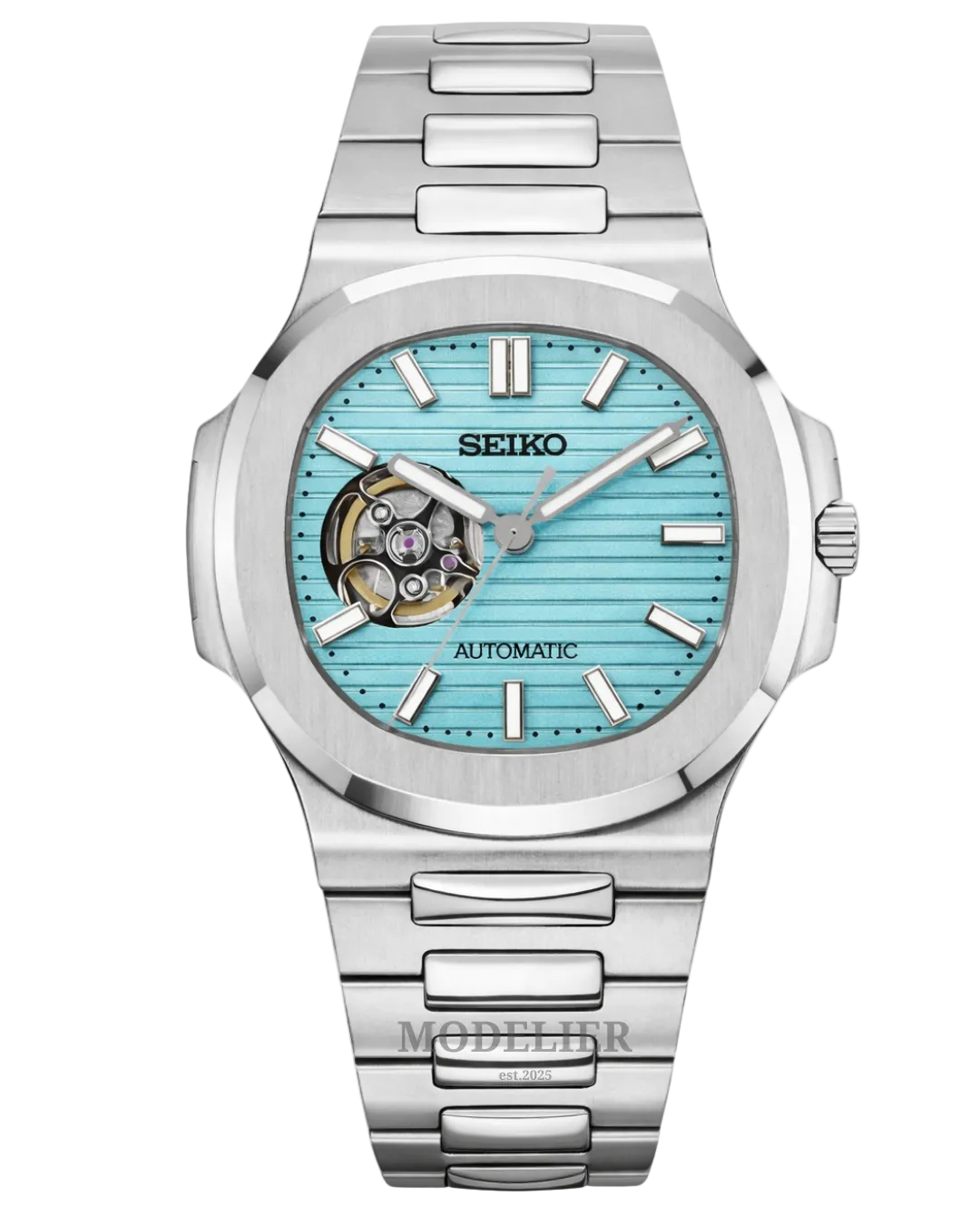 Seiko Nautilus Mod Open Heart Blue