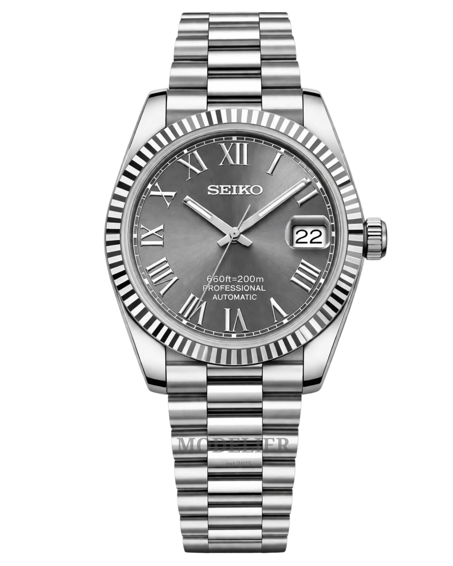 Seiko Datejust Mod Roman Grey