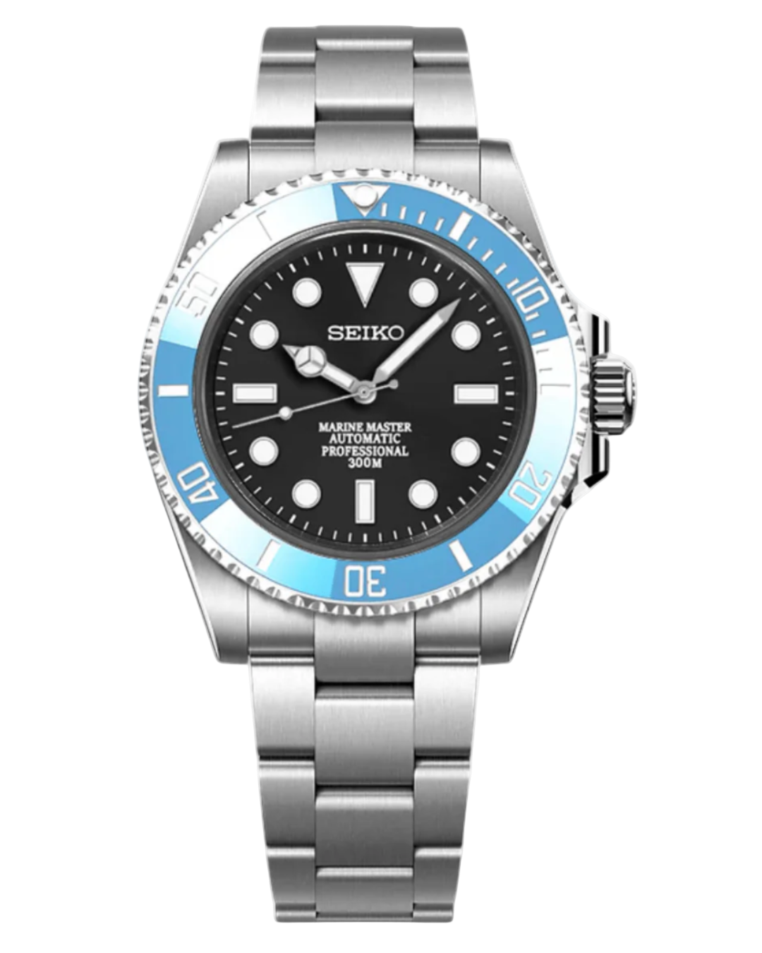 Seiko MarineMaster Mod Black Blue