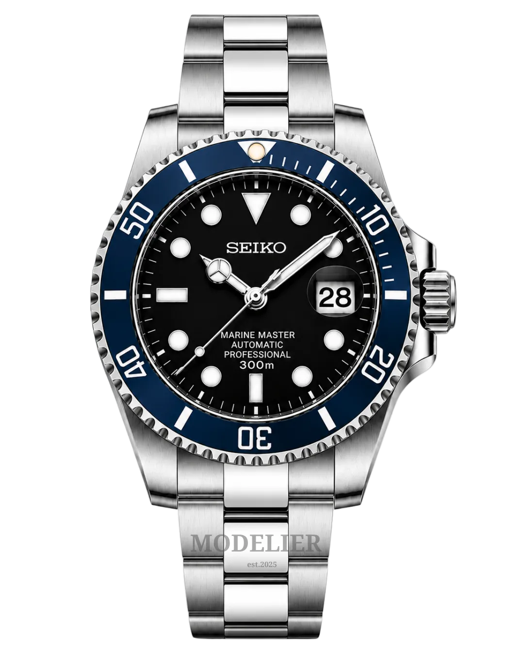 Seiko Submariner Mod Blue Black