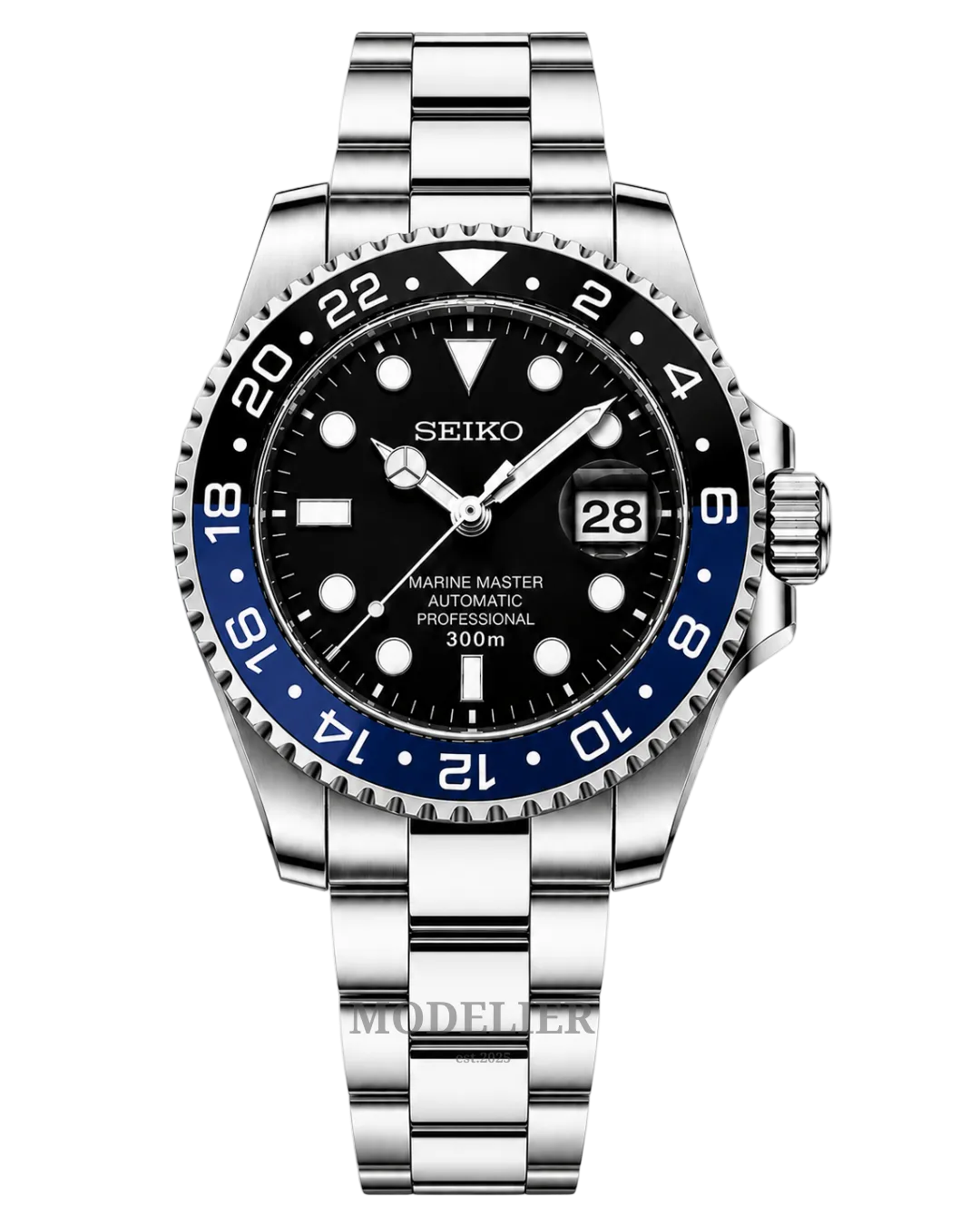 Seiko Submariner Mod Black Blue