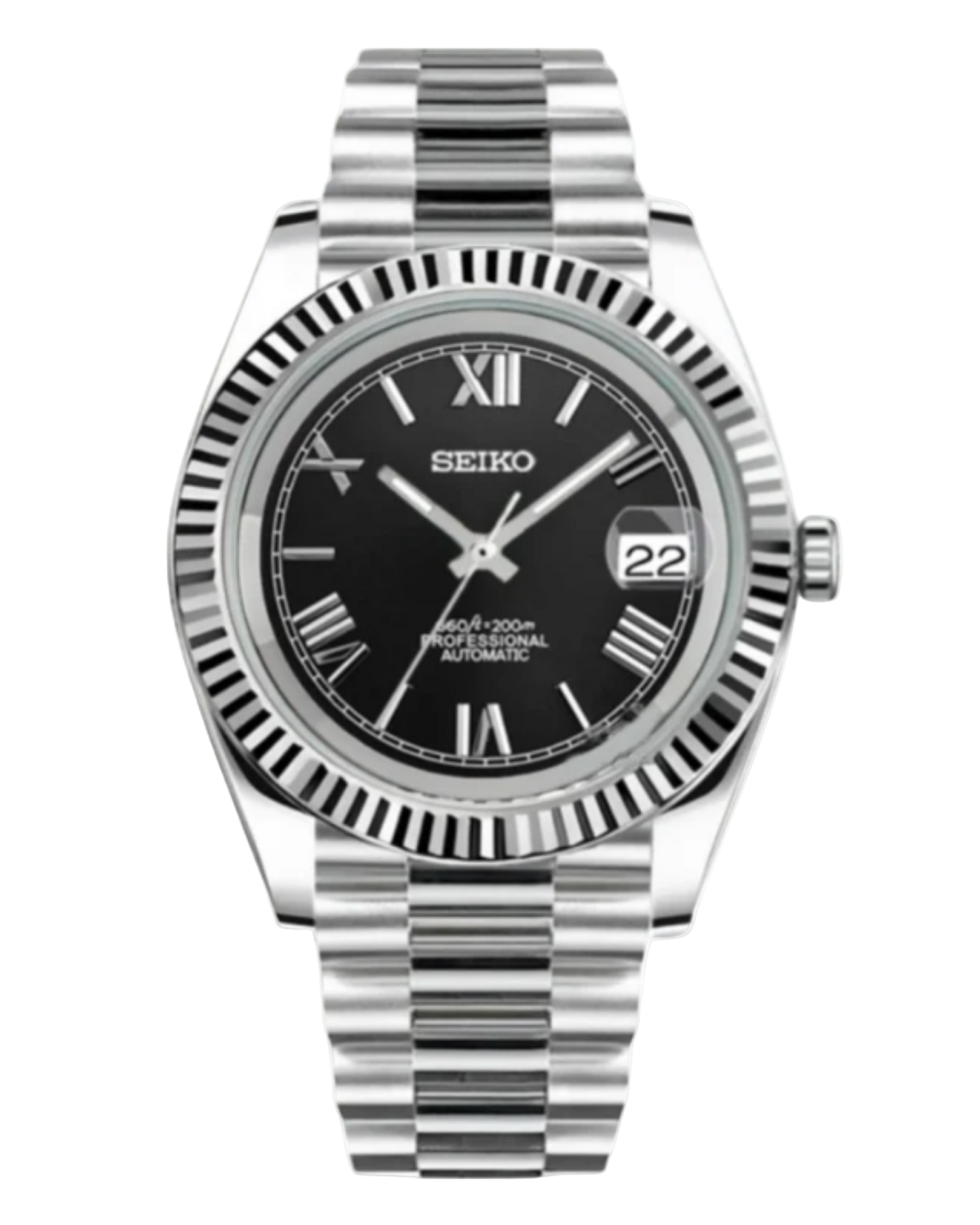Seiko Datejust Mod Roman Black