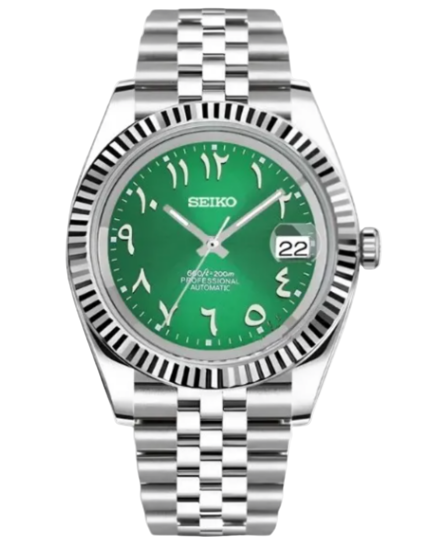 Seiko Datejust Mod Arabic Green