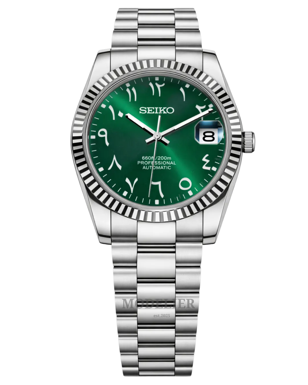 Seiko Datejust Mod Arabic Green
