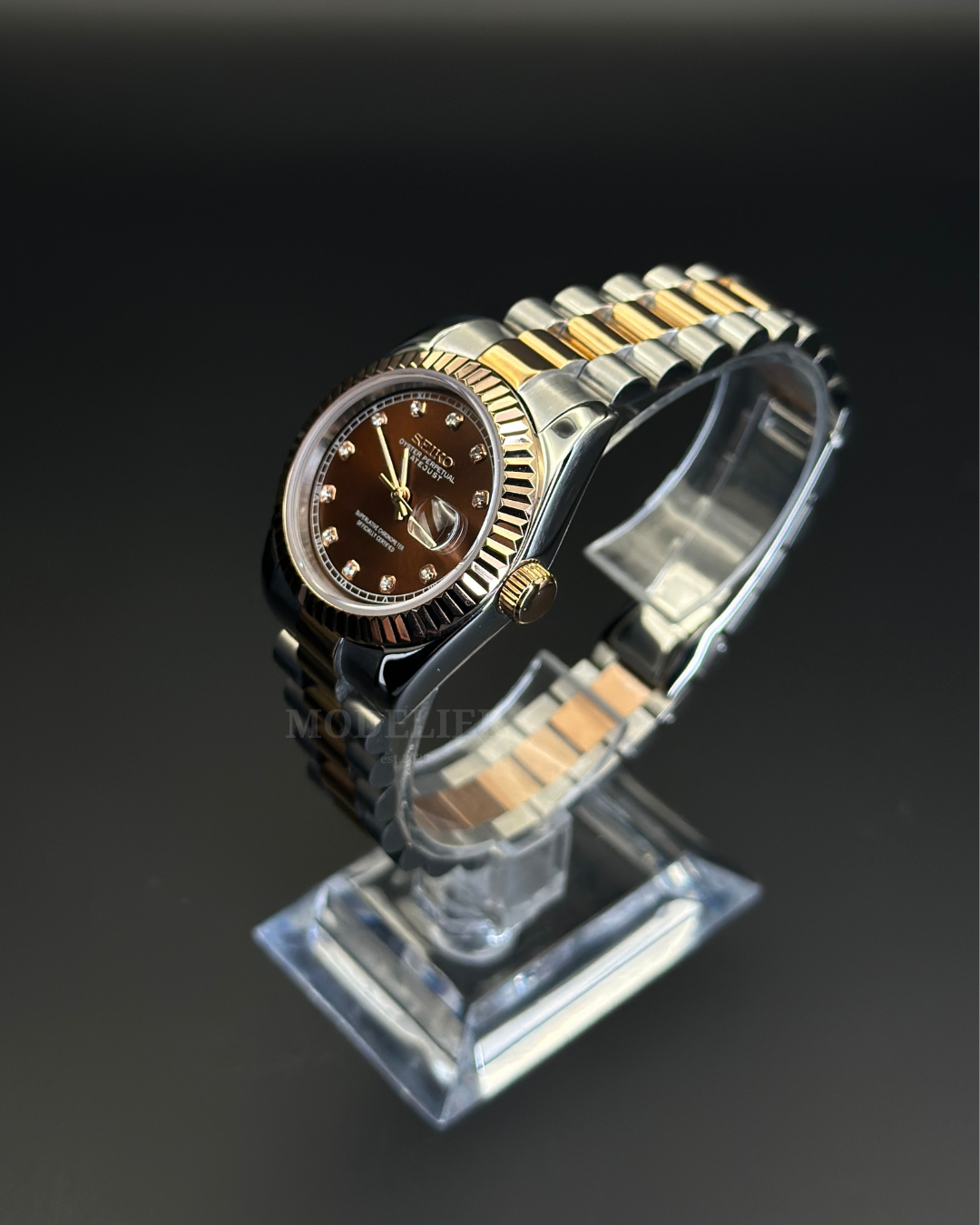 Seiko Datejust Mod Woman Two-Tone Chocolate
