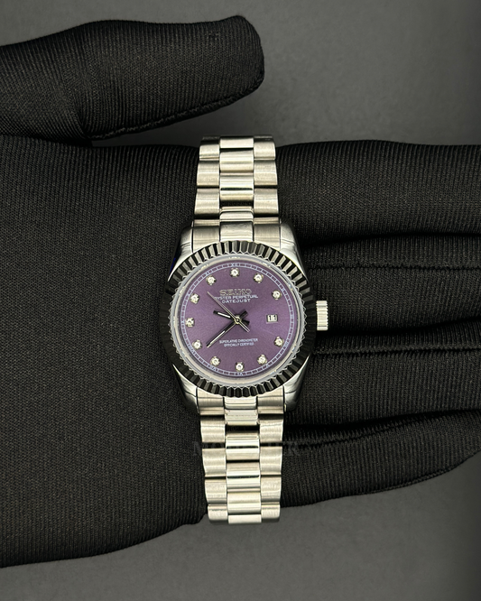 Seiko Datejust Mod Woman Purple