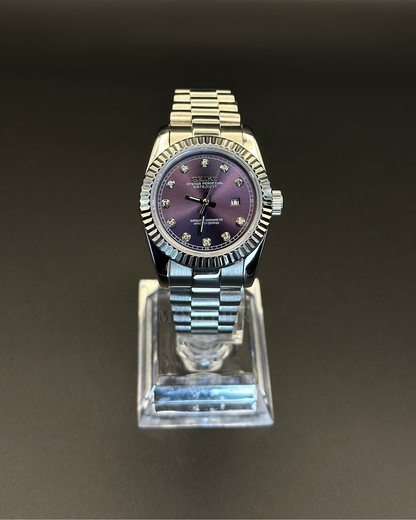 Seiko Datejust Mod Woman Purple