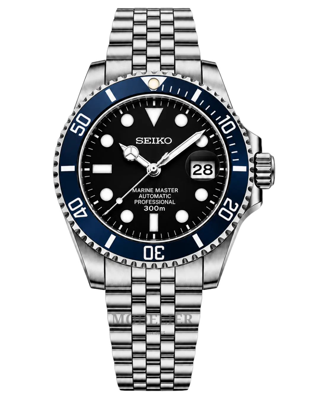 Seiko Submariner Mod Blue Black