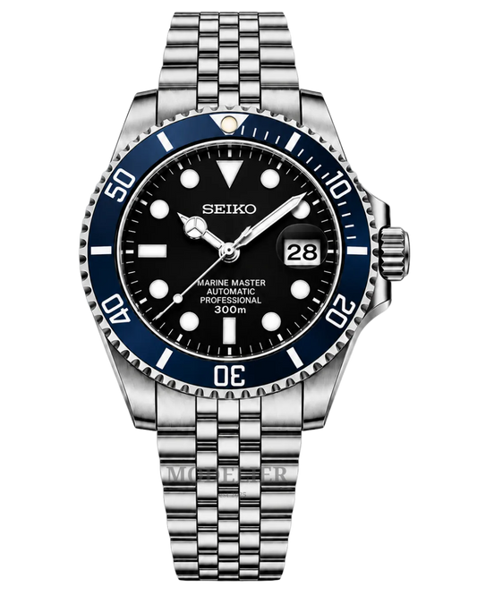 Seiko Submariner Mod Blue Black