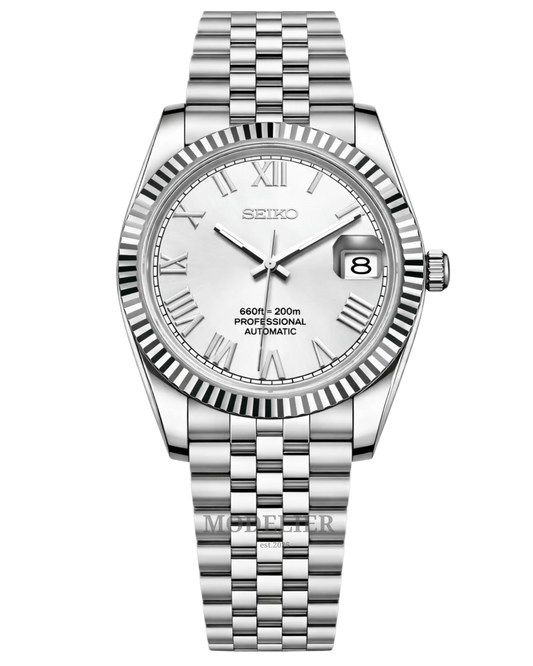 Seiko Datejust Mod Roman White
