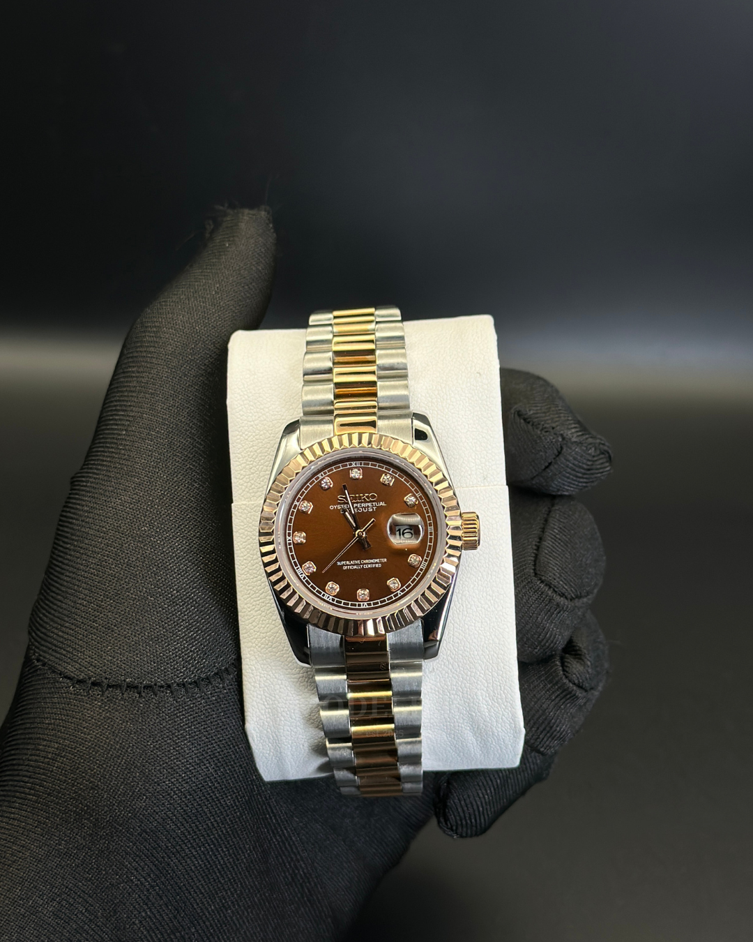 Seiko Datejust Mod Woman Two-Tone Chocolate
