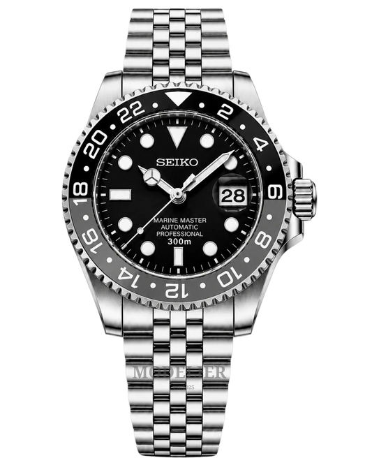 Seiko Submariner Mod Black Grey