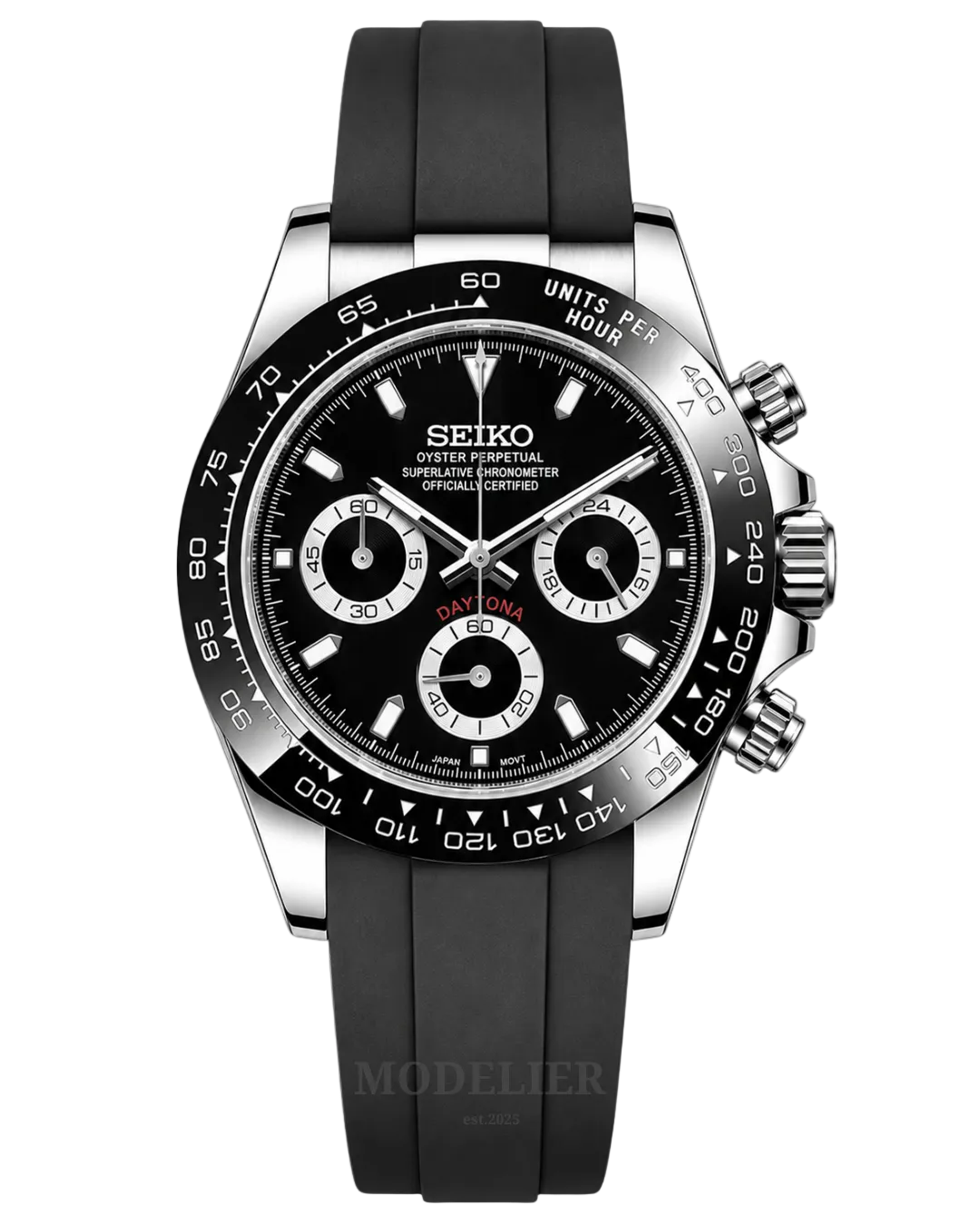 Seiko Daytona Mod Black