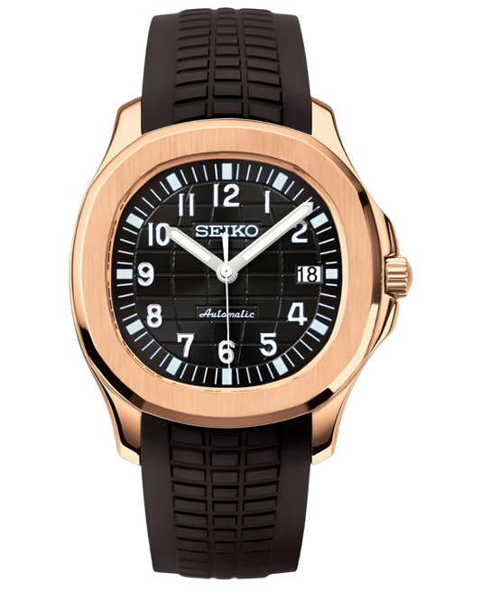 Seiko Aquanaut Mod Rose Gold Black