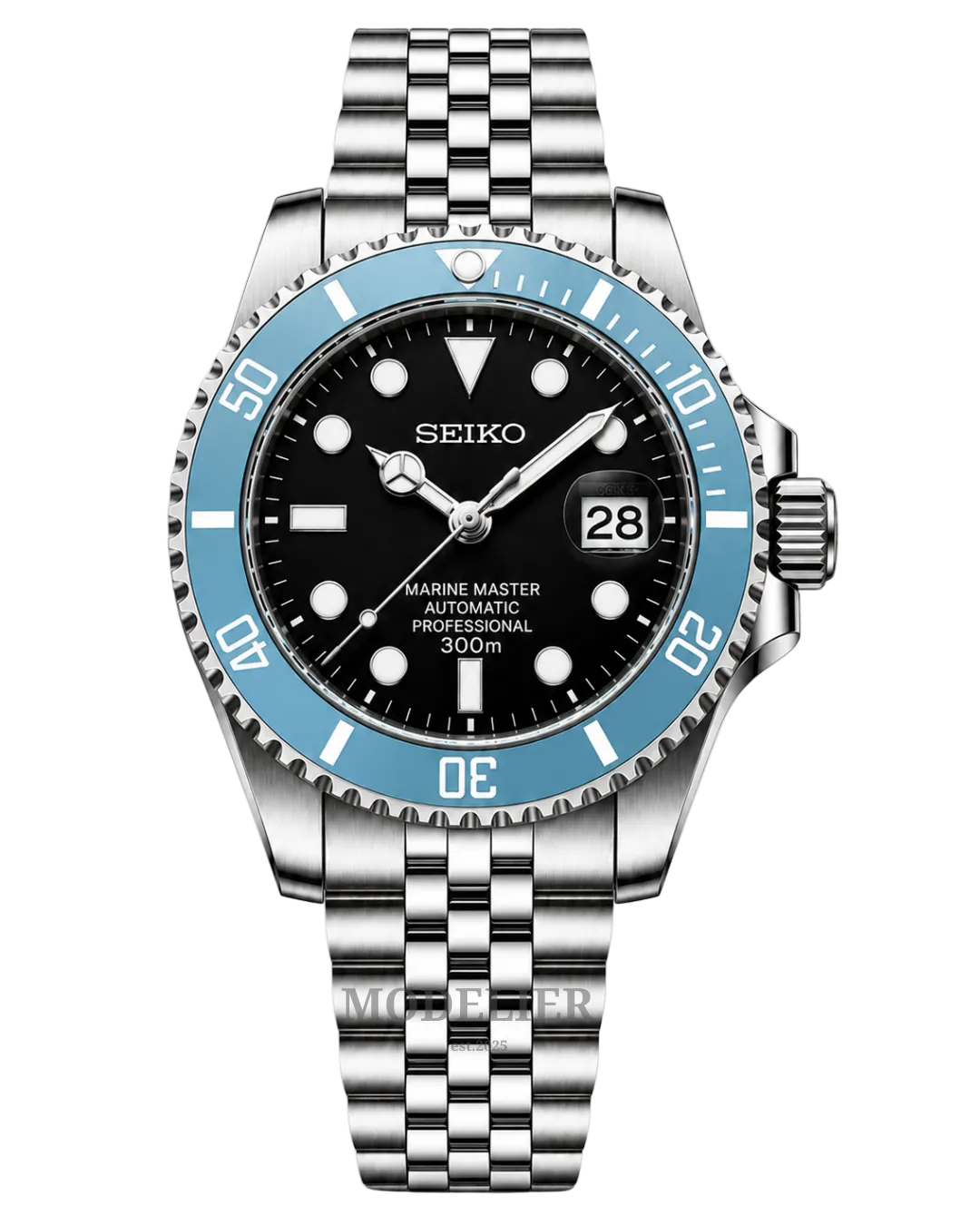 Seiko MarineMaster Mod Black Blue