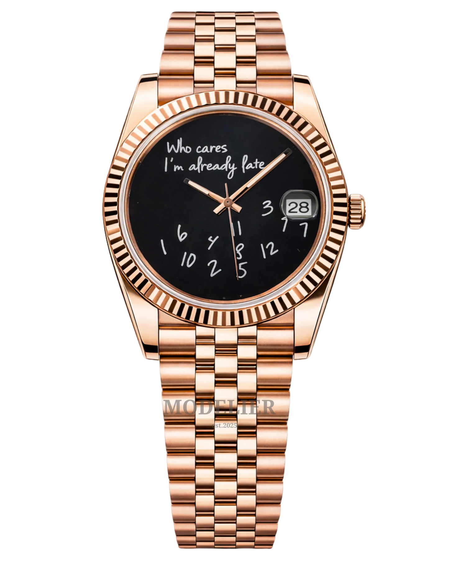 Seiko Datejust Mod Rose Gold ''Who cares I'm already late''