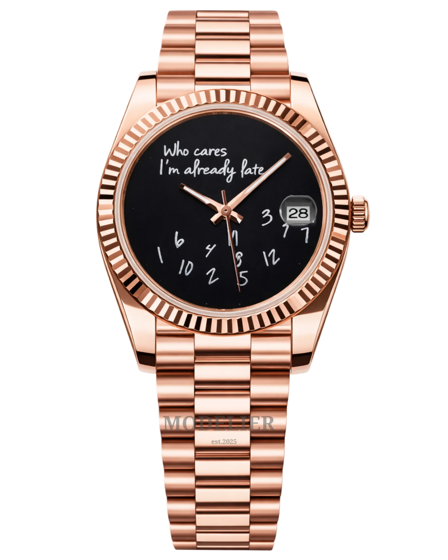 Seiko Datejust Mod Rose Gold ''Who cares I'm already late''