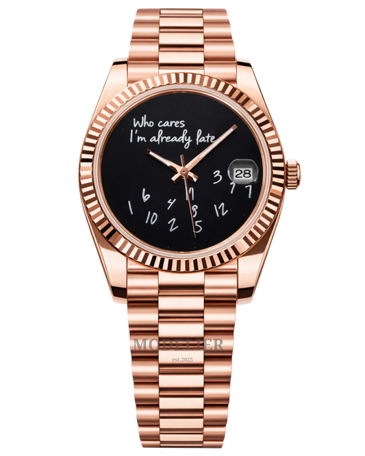 Seiko Datejust Mod Rose Gold ''Who cares I'm already late''