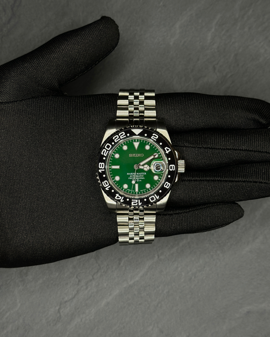 Seiko Submariner Mod Green Black