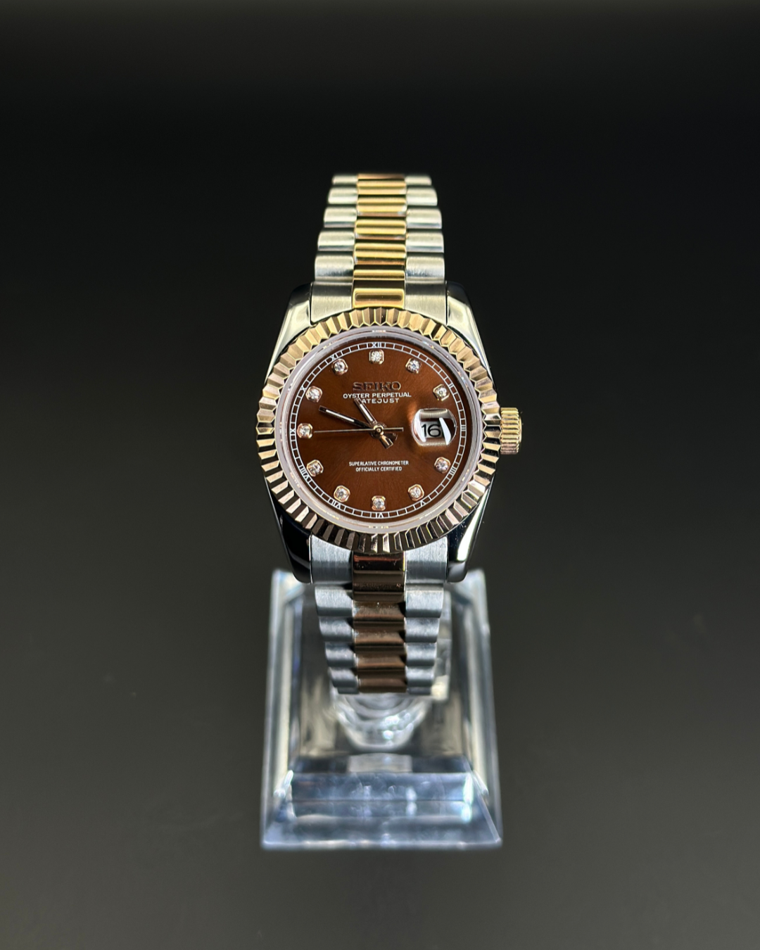 Seiko Datejust Mod Woman Two-Tone Chocolate