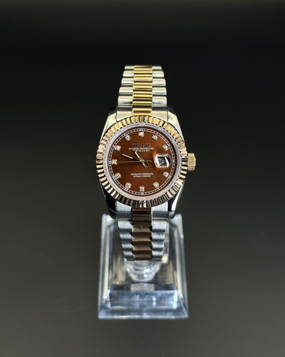 Seiko Datejust Mod Woman Two-Tone Chocolate