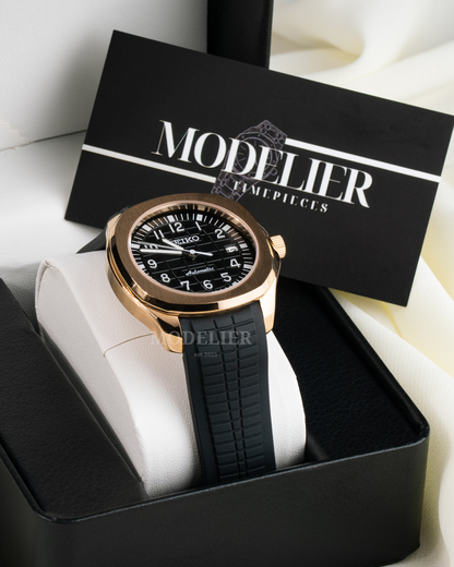 Seiko Aquanaut Mod Rose Gold Black