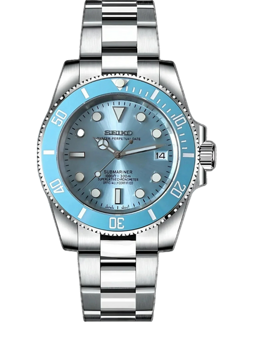 Seiko Submariner Mod Tiffany Blue
