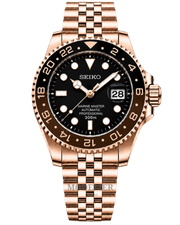 Seiko Submariner Mod Black Rose Gold watch by Modelier Timepieces