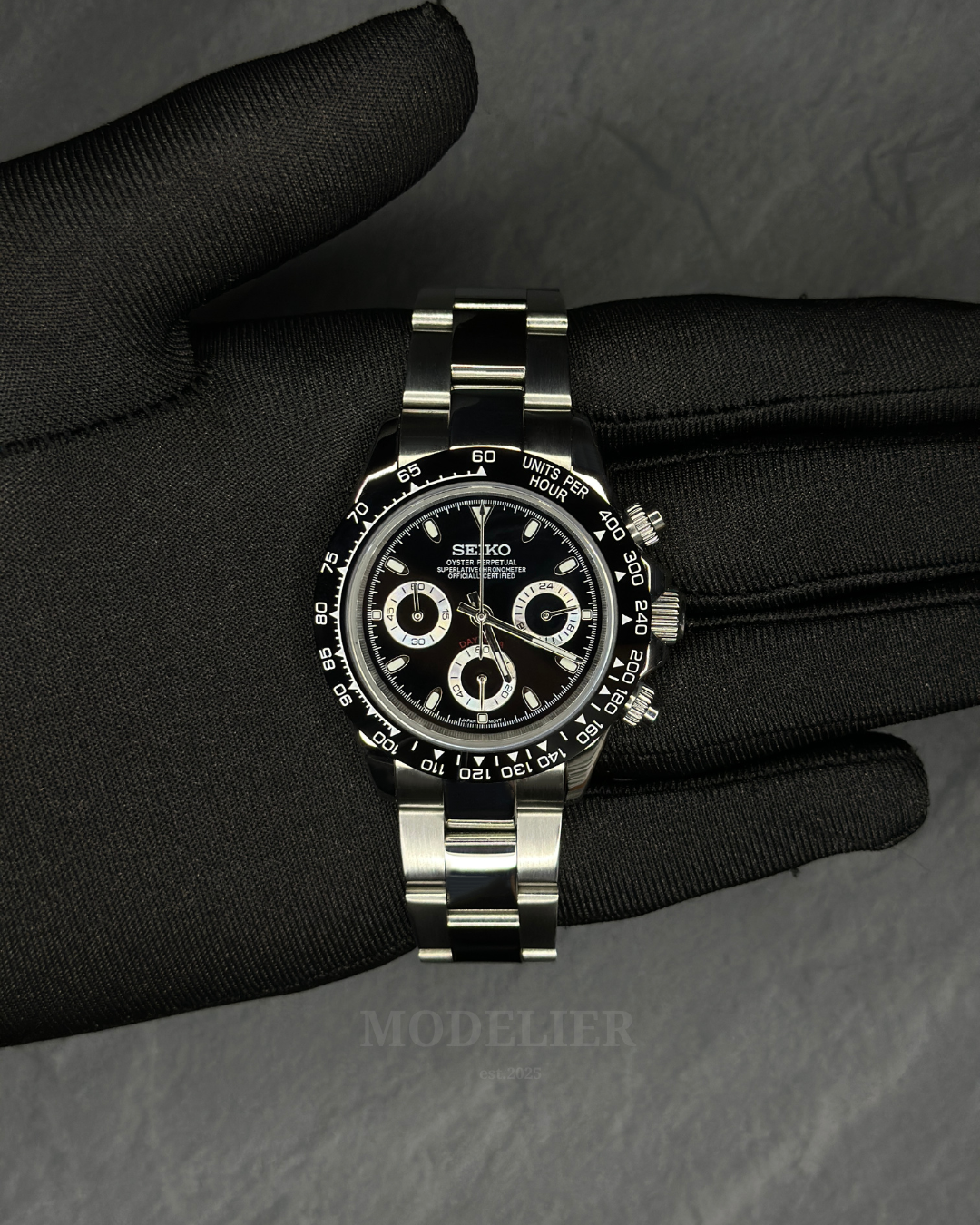 Seiko Daytona Mod Black