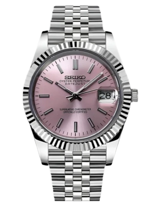 Seiko Datejust Mod Woman Pink