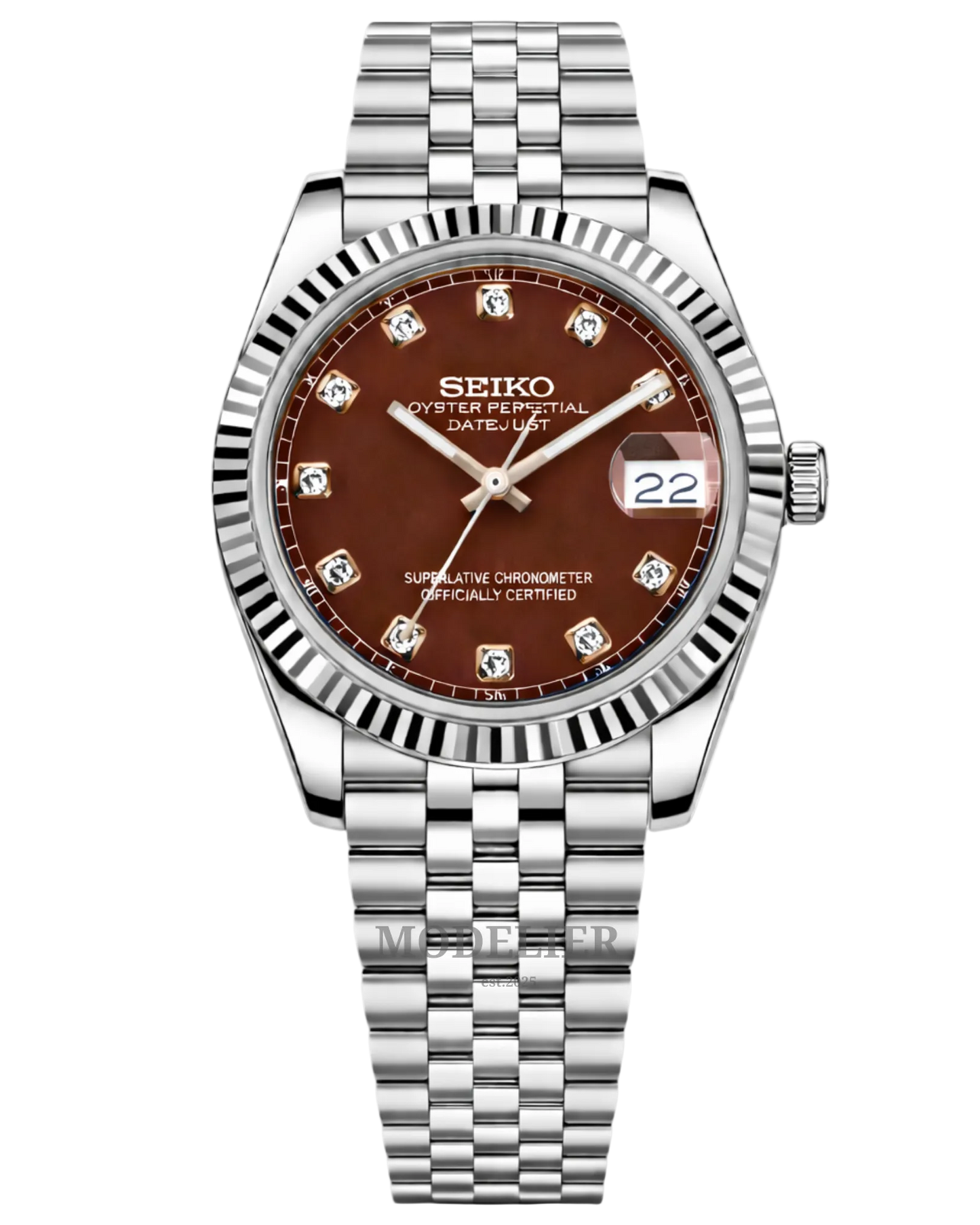 Seiko Datejust Mod Chocolate Diamond