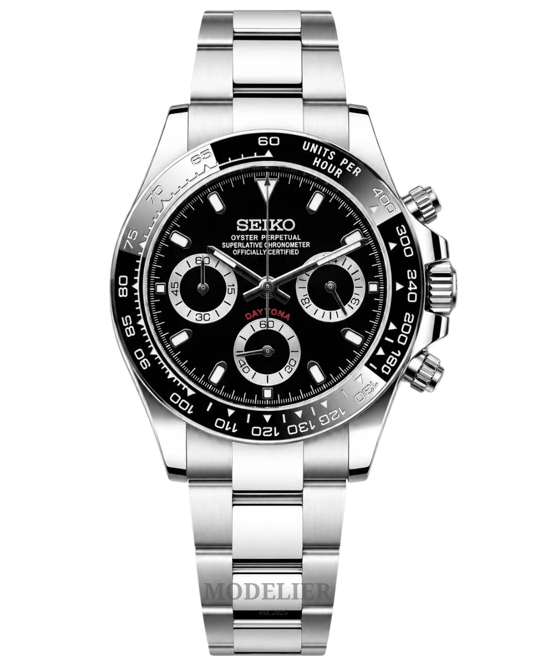 Seiko Daytona Mod Black