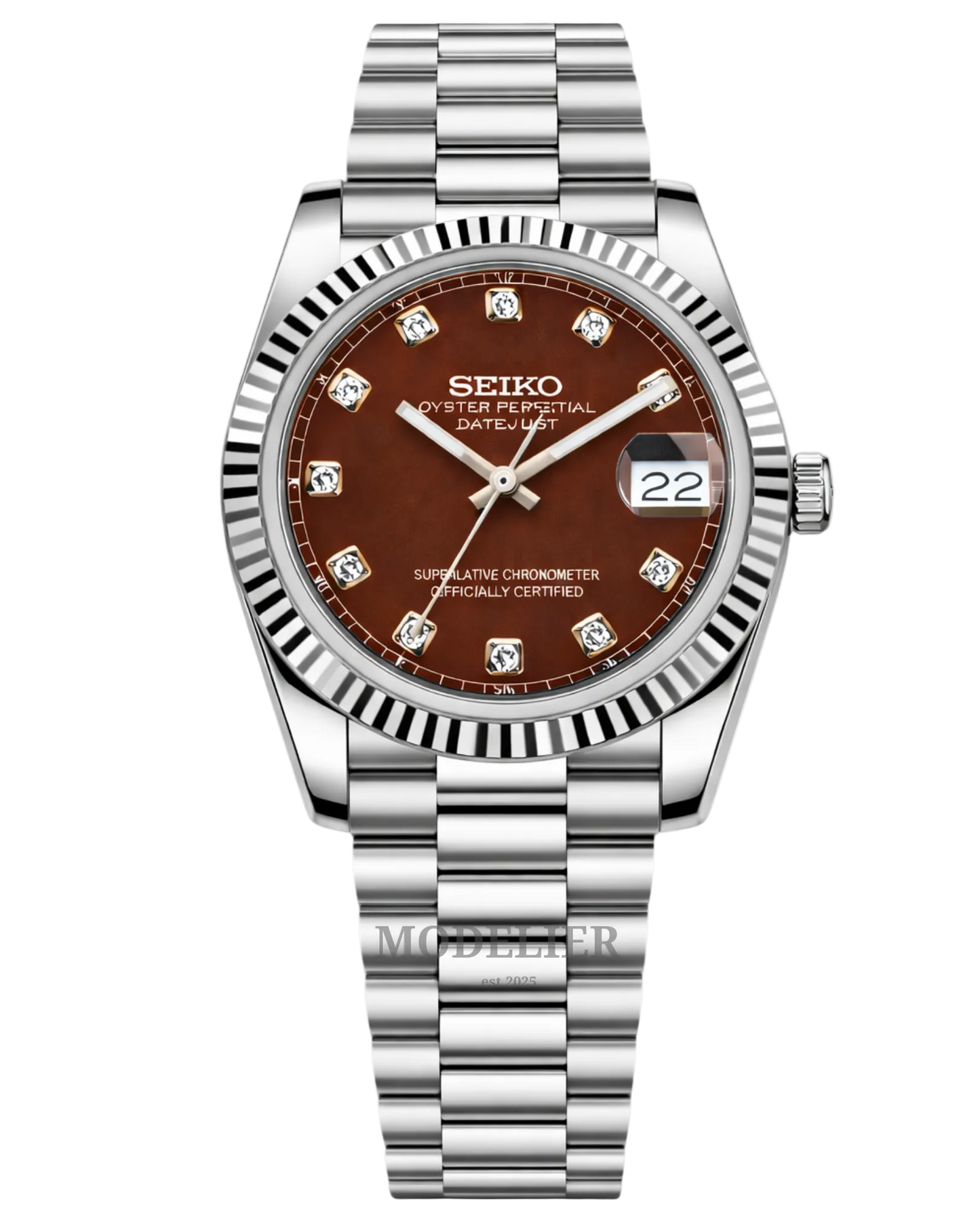 Seiko Datejust Mod Chocolate Diamond