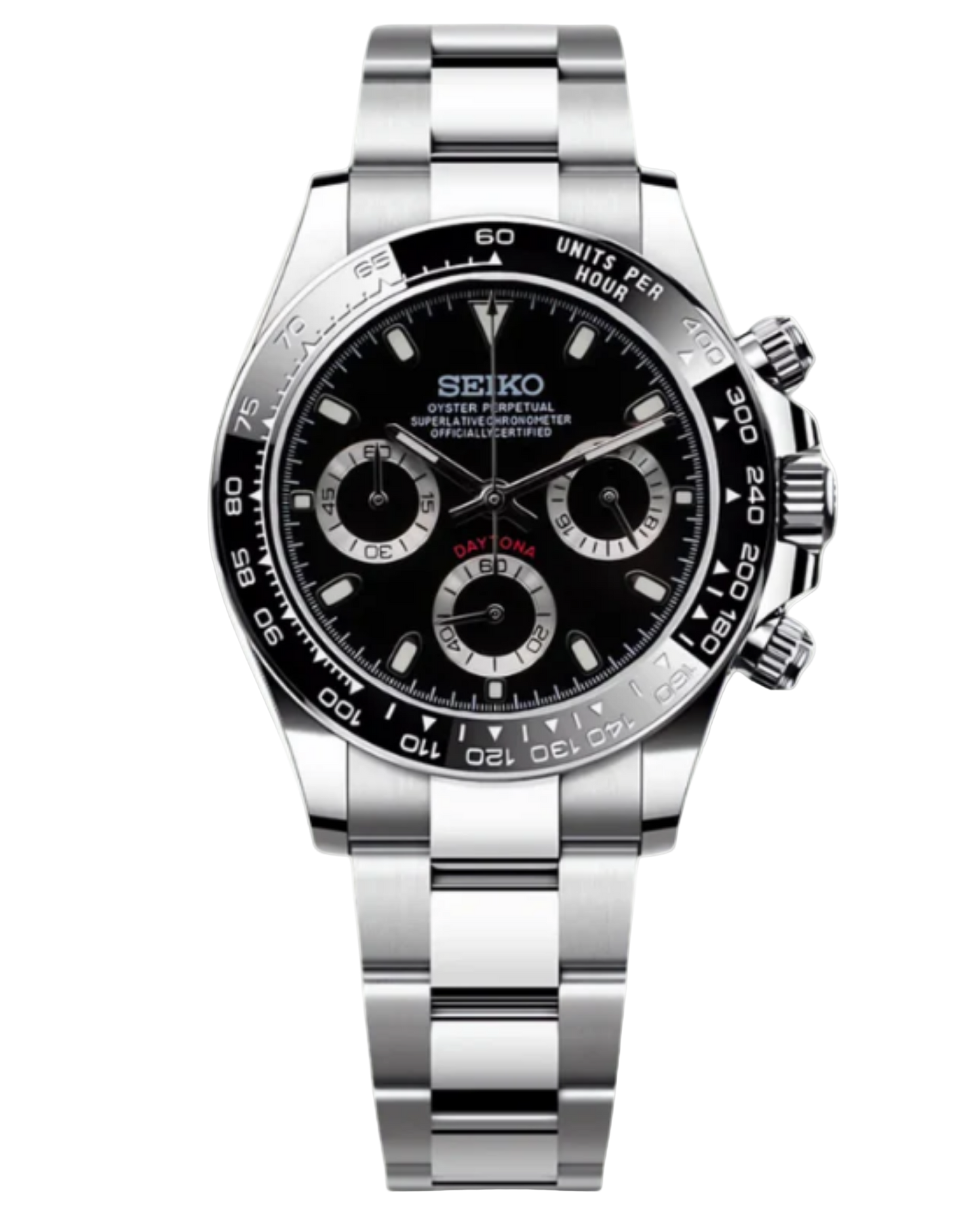 Seiko Daytona Mod Black