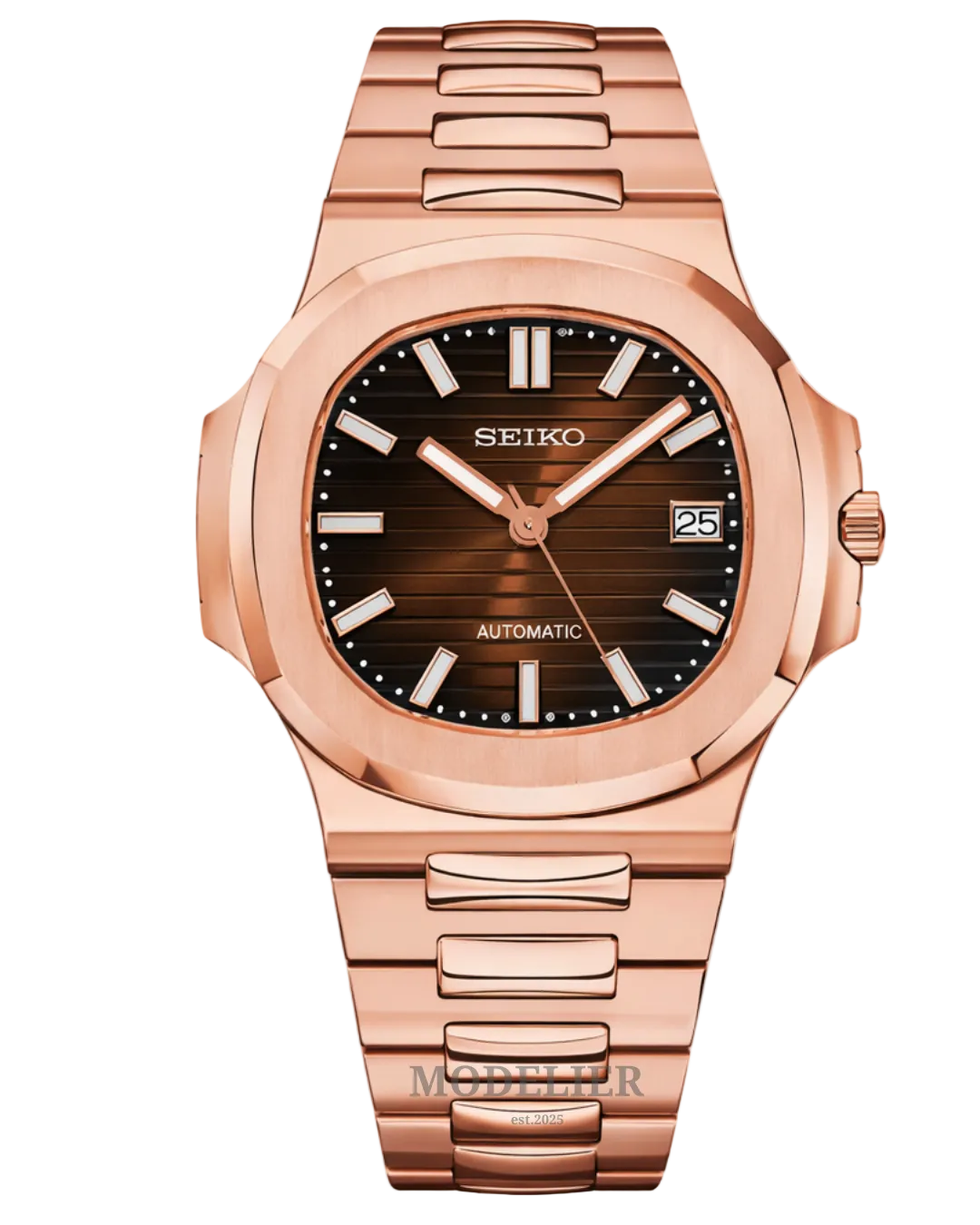 Seiko Nautilus Mod Rose Gold Chocolate