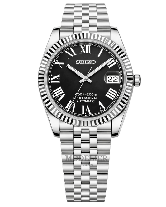 Seiko Datejust Mod Roman Black