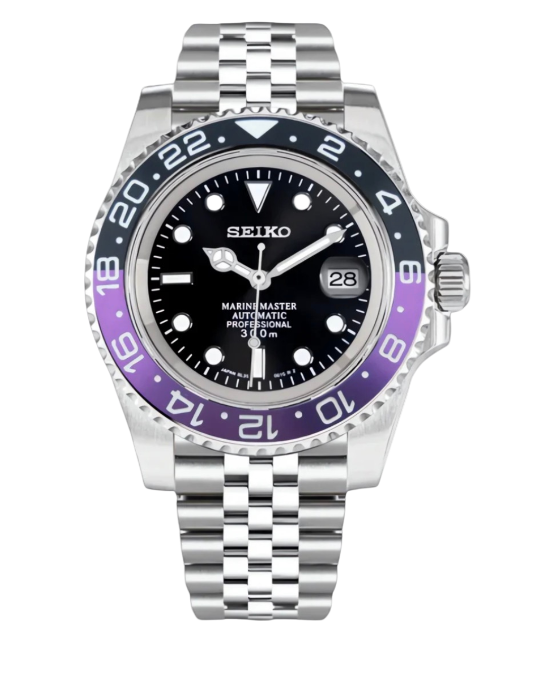 Seiko Submariner Mod Purple Black