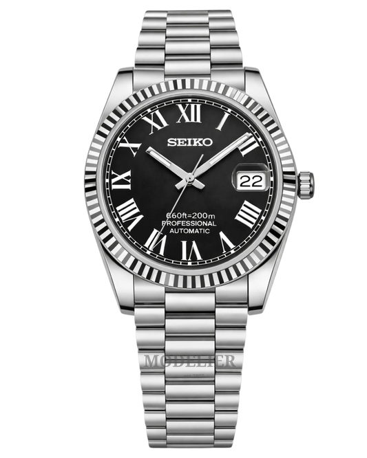 Seiko Datejust Mod Roman Black