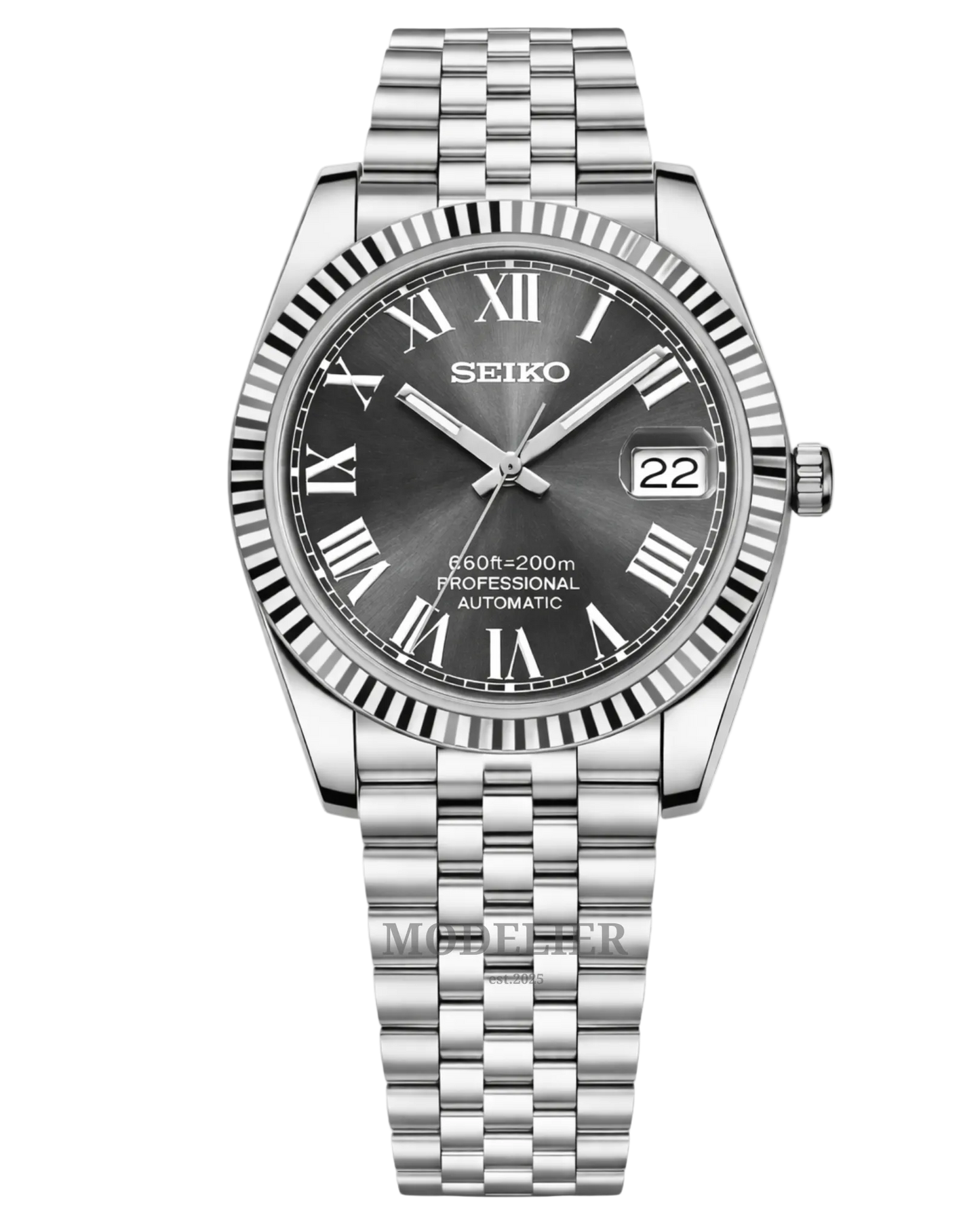 Seiko Datejust Mod Roman Grey