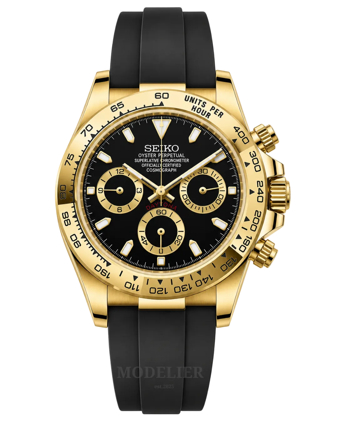 Seiko Daytona Mod Gold Oysterflex