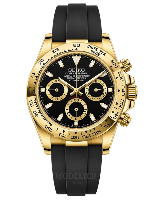 Seiko Daytona Mod Gold Oysterflex