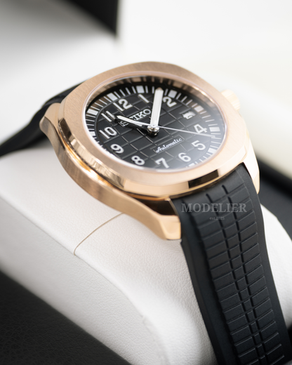 Seiko Aquanaut Mod Rose Gold Black