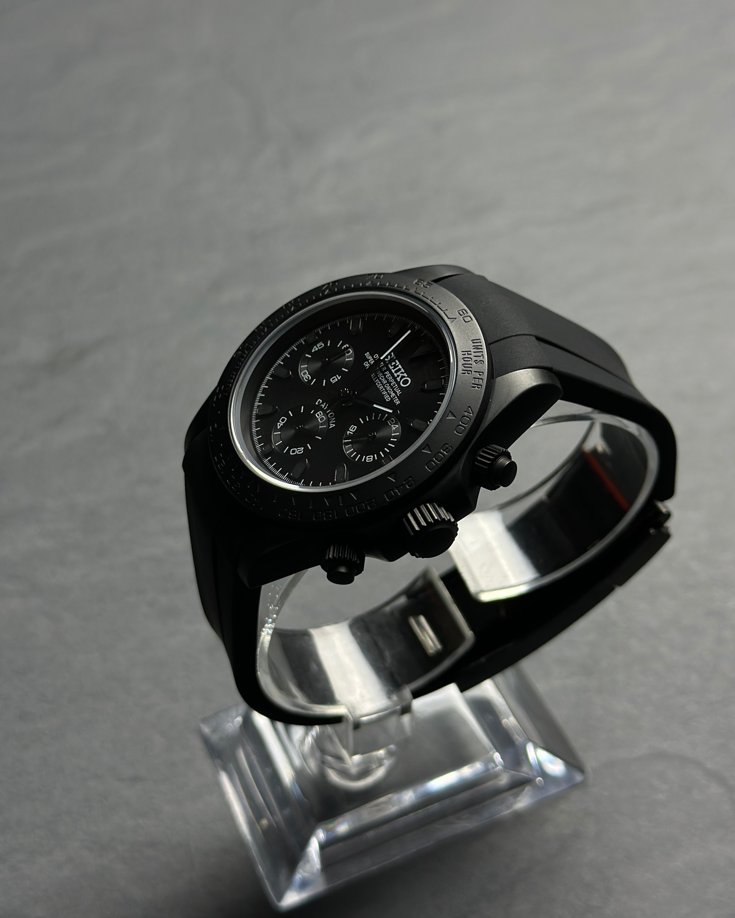 Seiko Daytona Mod Black Oysterflex