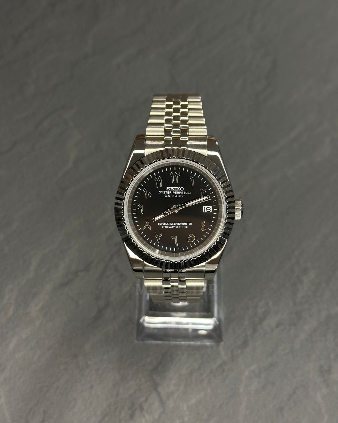Seiko Datejust Mod Arabic Black