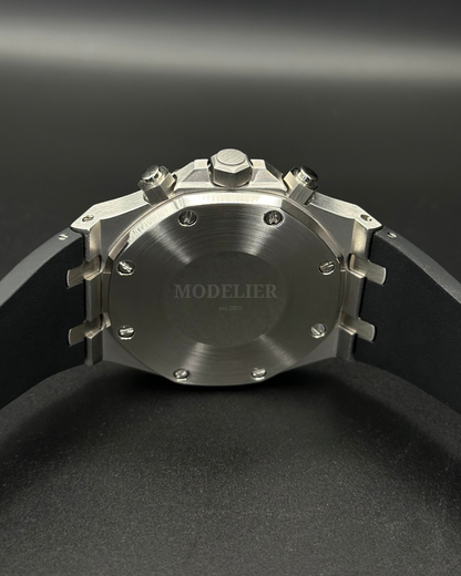 Seiko Royal Oak Mod Chronograph | Black Rubber