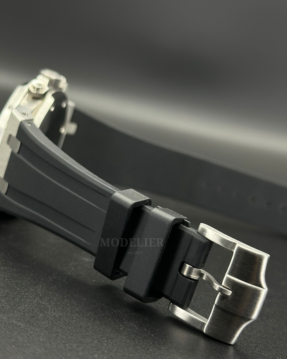 Seiko Royal Oak Mod Chronograph | Black Rubber