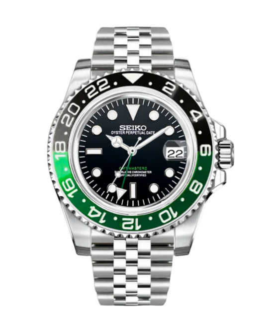 Seiko GMT Mod Green Black