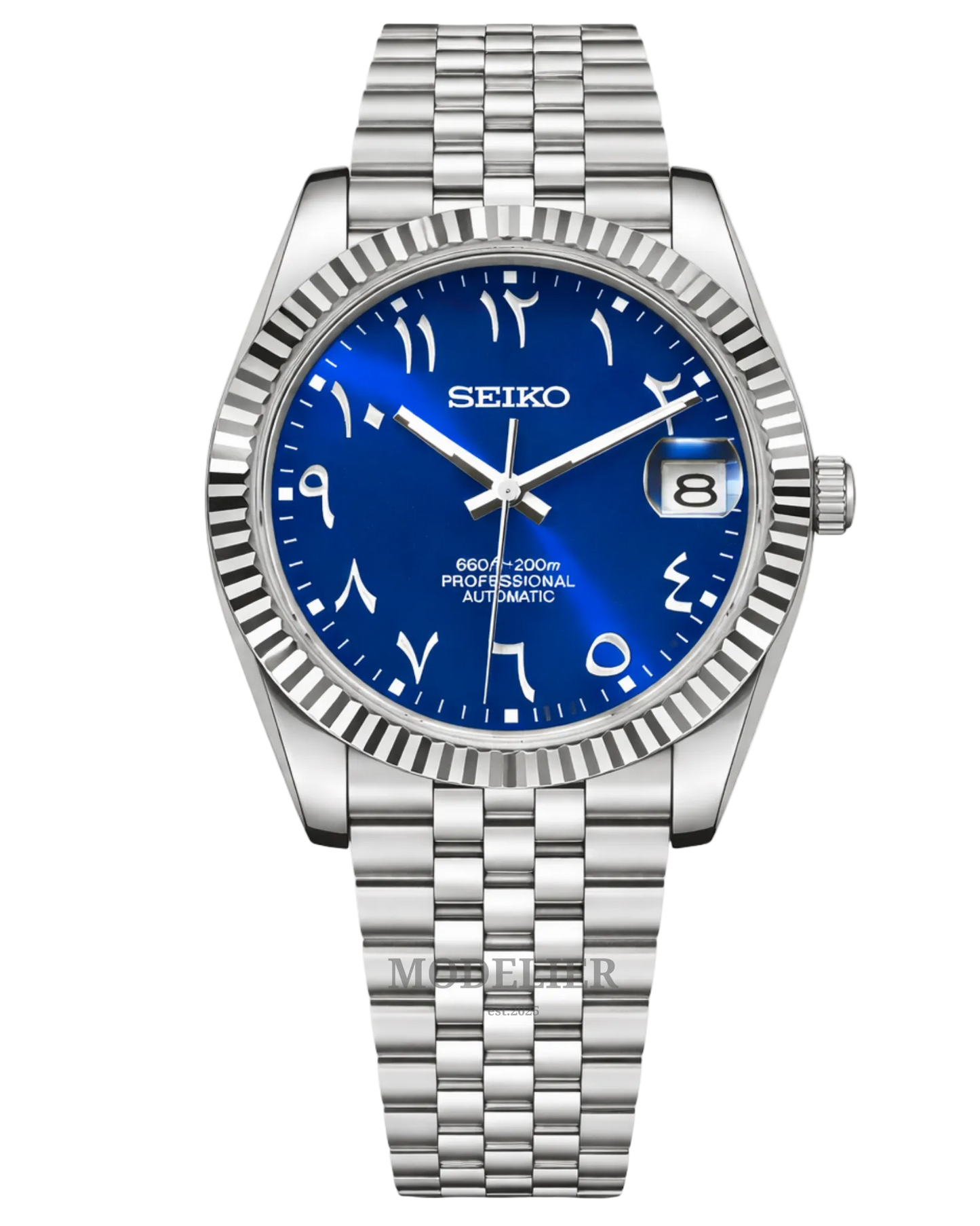 Seiko Datejust Mod Arabic Blue
