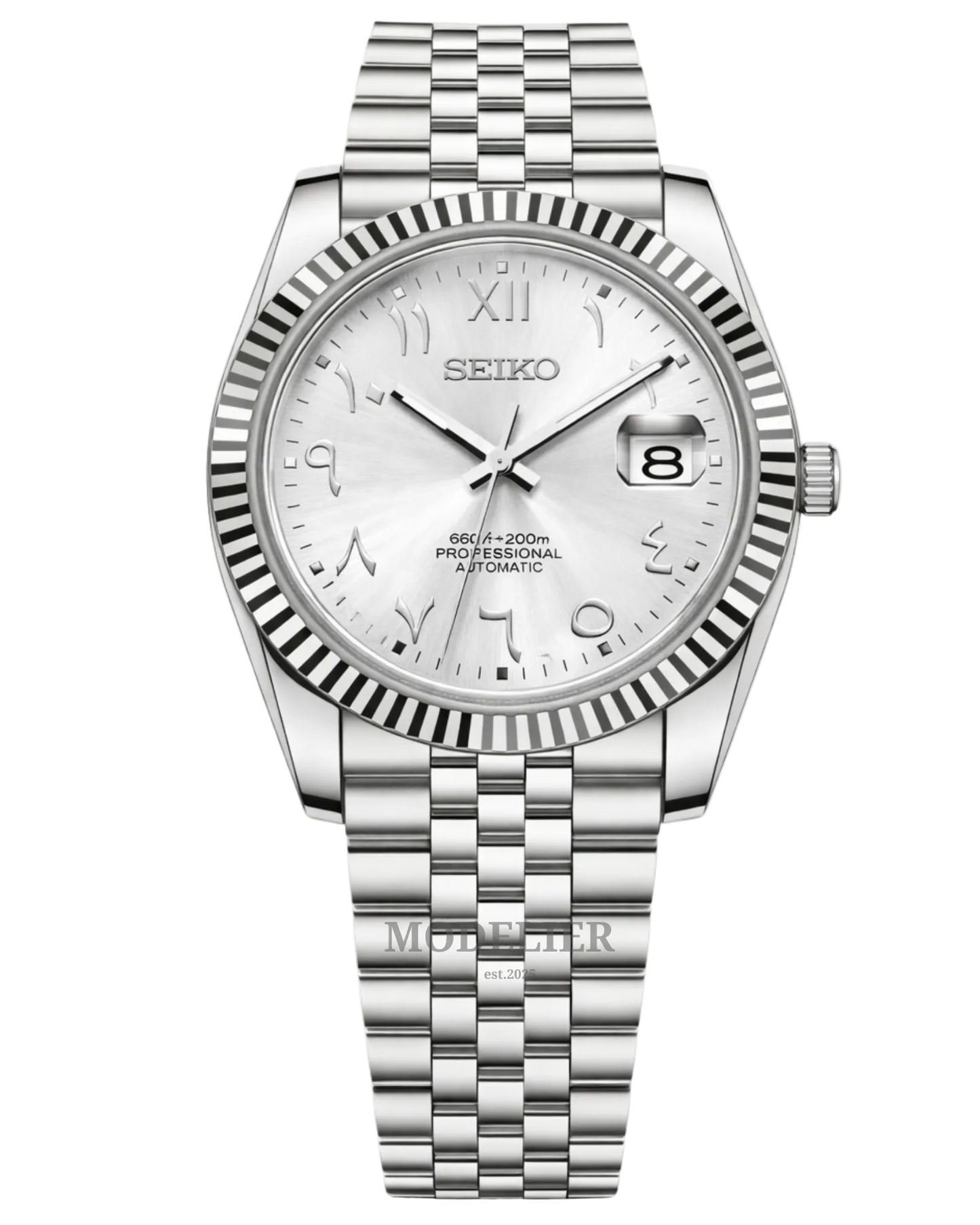 Seiko Datejust Mod Arabic Silver